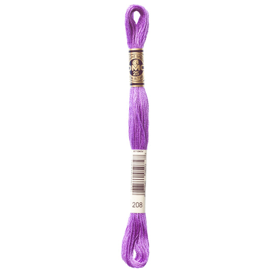 DMC 6 Strand Cotton Embroidery Floss #208 - Lavender Very Dark-Cross Stitch-DMC Floss-Millennial Fabrics