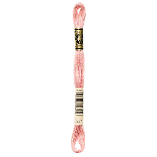 DMC 6 Strand Cotton Embroidery Floss #224 - Shell Pink Very Light-Cross Stitch-DMC Floss-Millennial Fabrics