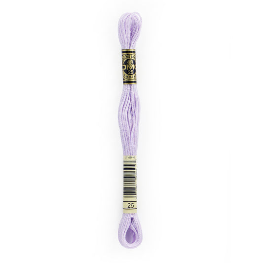 DMC 6 Strand Cotton Embroidery Floss #25 - Lavender Ultra Light-Cross Stitch-DMC Floss-Millennial Fabrics