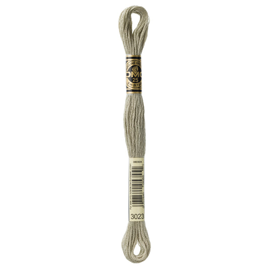 DMC 6 Strand Cotton Embroidery Floss #3023 - Brown Gray Light-Cross Stitch-DMC Floss-Millennial Fabrics