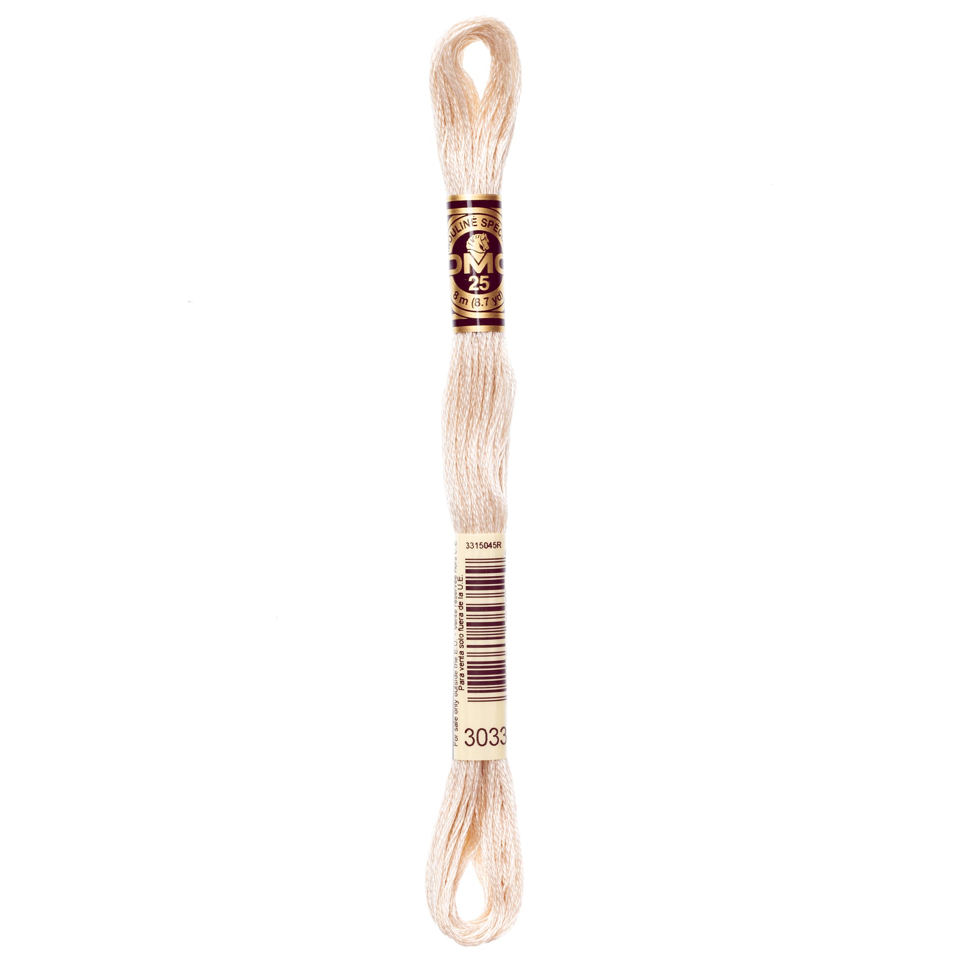 DMC 6 Strand Cotton Embroidery Floss #3033 - Mocha Brown Very Light-Cross Stitch-DMC Floss-Millennial Fabrics
