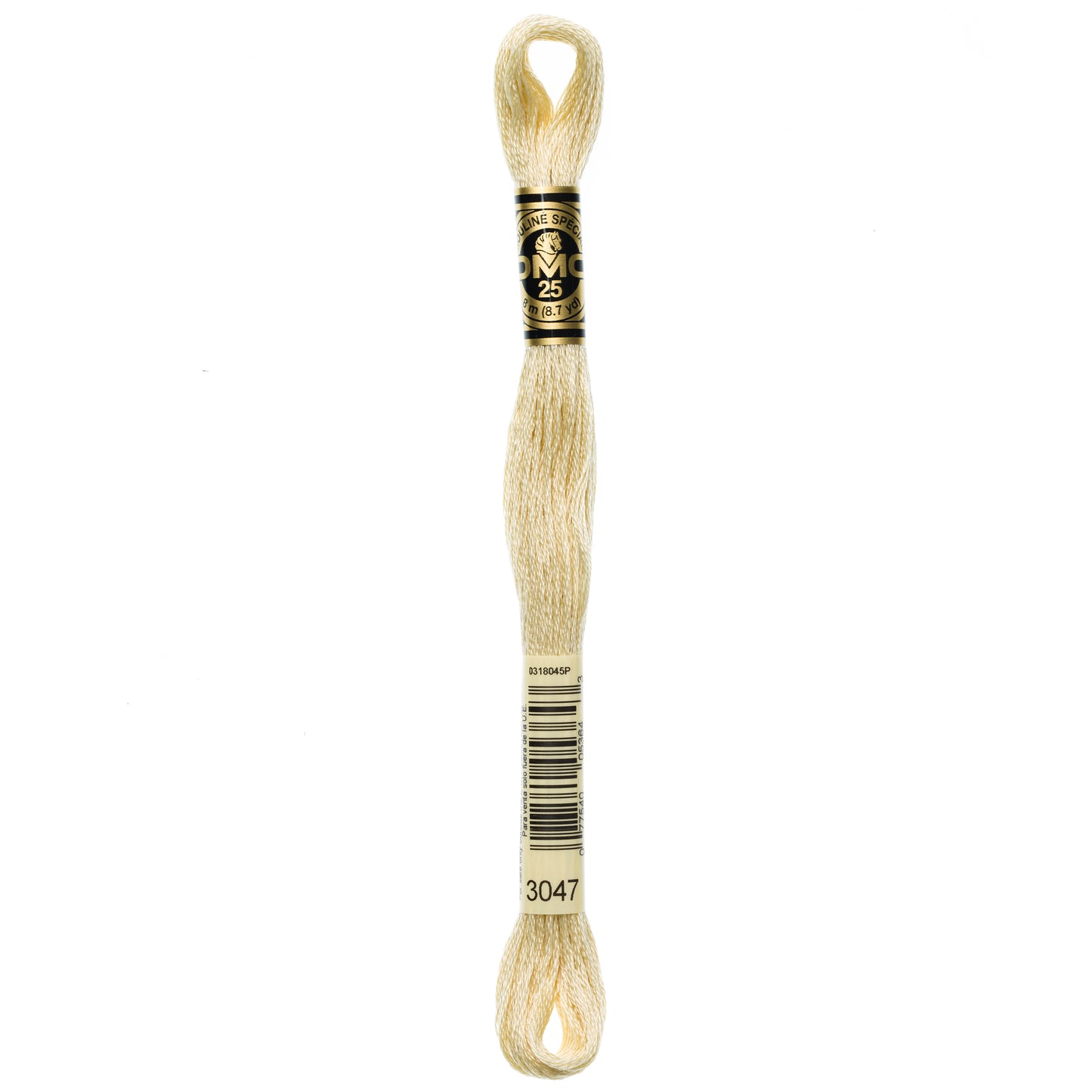 DMC 6 Strand Cotton Embroidery Floss #3047 - Yellow Beige Light-Cross Stitch-DMC Floss-Millennial Fabrics