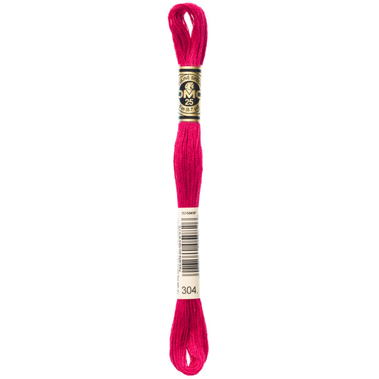 DMC 6 Strand Cotton Embroidery Floss #304 - Red Medium-Cross Stitch-DMC Floss-Millennial Fabrics
