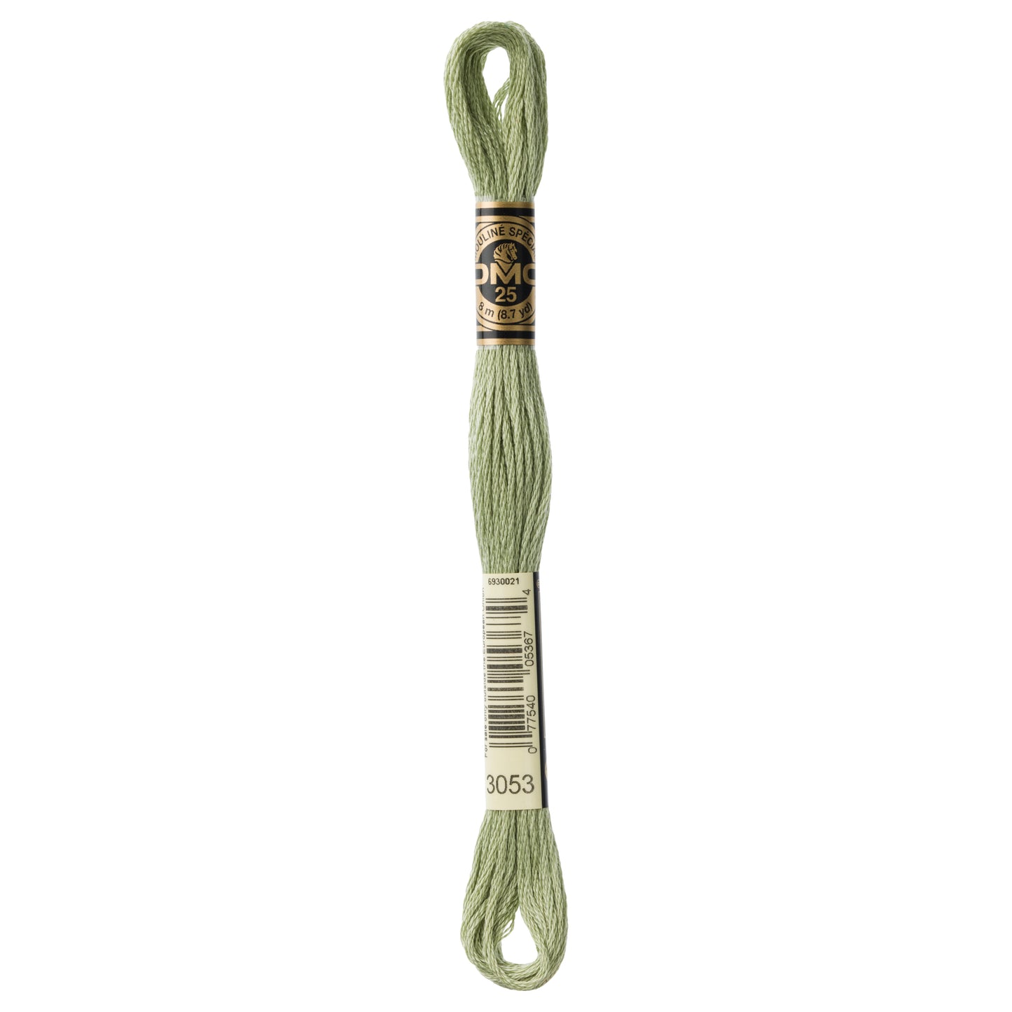 DMC 6 Strand Cotton Embroidery Floss #3053 - Green Gray-Cross Stitch-DMC Floss-Millennial Fabrics