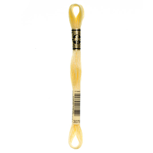 DMC 6 Strand Cotton Embroidery Floss #3078 - Golden Yellow Very Light