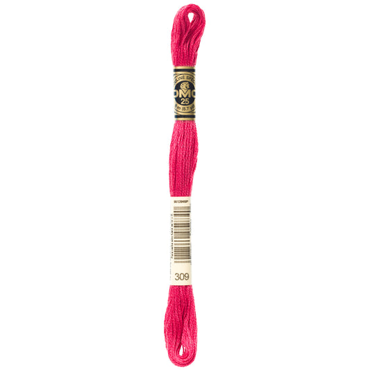 DMC 6 Strand Cotton Embroidery Floss #309 - Rose Dark-Cross Stitch-DMC Floss-Millennial Fabrics