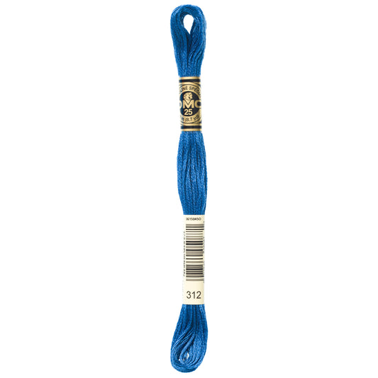 DMC 6 Strand Cotton Embroidery Floss #312 - Baby Blue Very Dark-Cross Stitch-DMC Floss-Millennial Fabrics