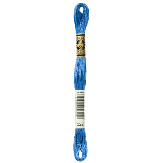 DMC 6 Strand Cotton Embroidery Floss #322 - Baby Blue-Cross Stitch-DMC Floss-Millennial Fabrics