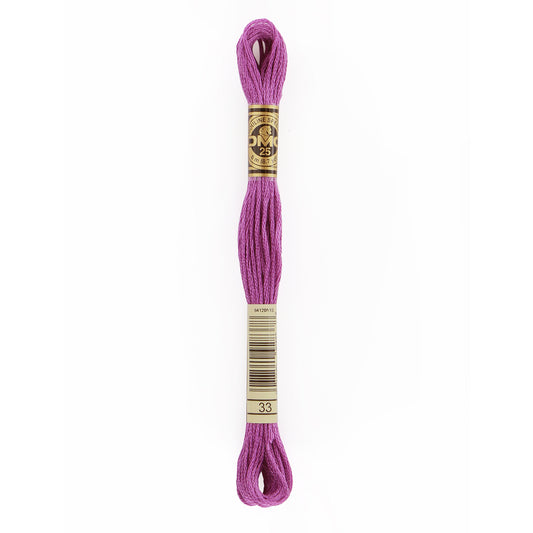DMC 6 Strand Cotton Embroidery Floss #33 - Fuchsia