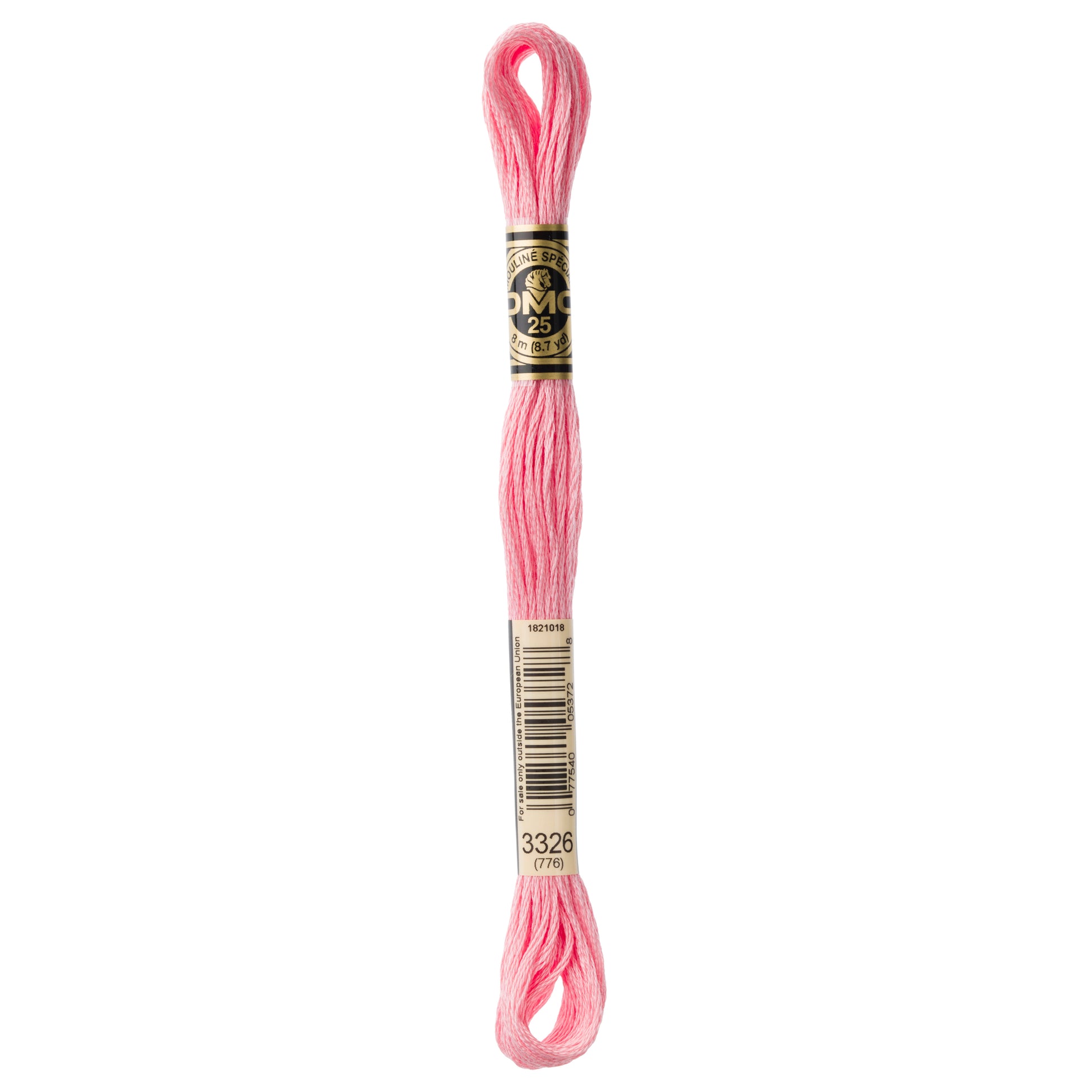 DMC 6 Strand Cotton Embroidery Floss #3326 - Rose Light-Cross Stitch-DMC Floss-Millennial Fabrics