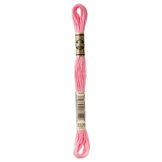 DMC 6 Strand Cotton Embroidery Floss #3326 - Rose Light-Cross Stitch-DMC Floss-Millennial Fabrics