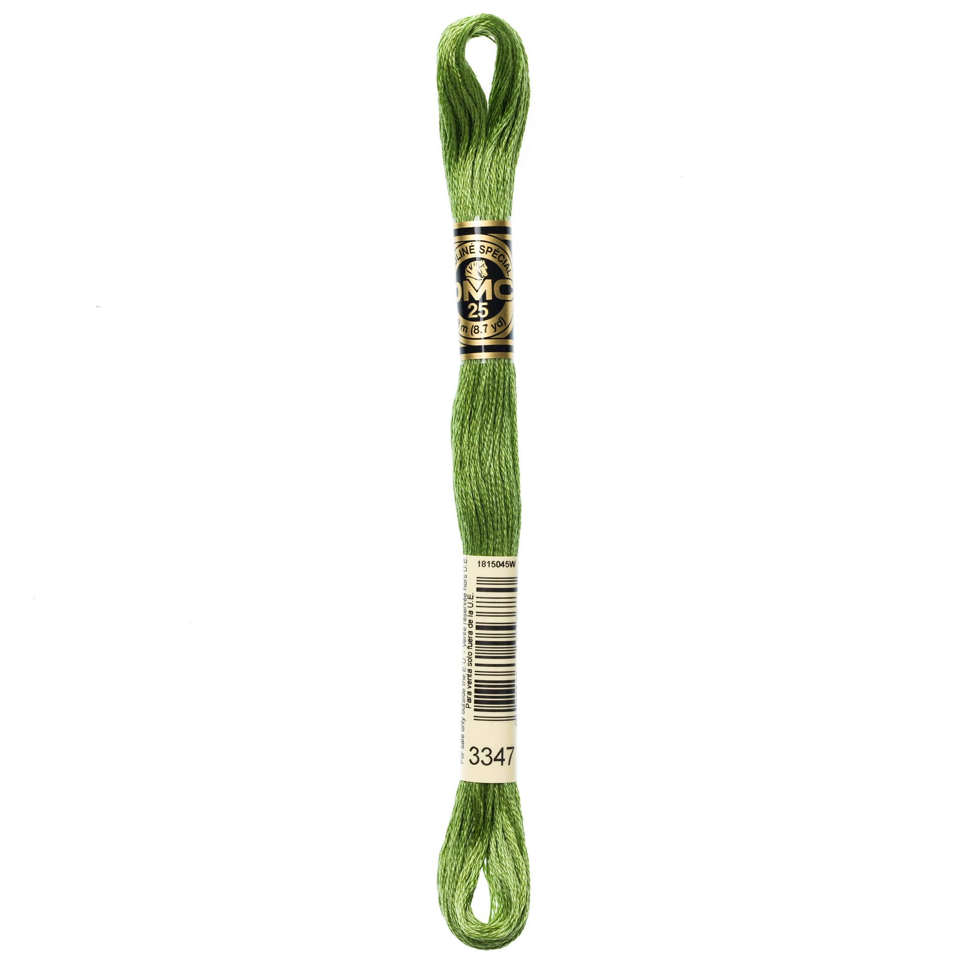 DMC 6 Strand Cotton Embroidery Floss #3347 - Yellow Green Medium-Cross Stitch-DMC Floss-Millennial Fabrics