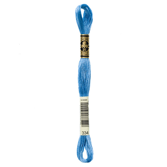 DMC 6 Strand Cotton Embroidery Floss #334 - Baby Blue Medium-Cross Stitch-DMC Floss-Millennial Fabrics