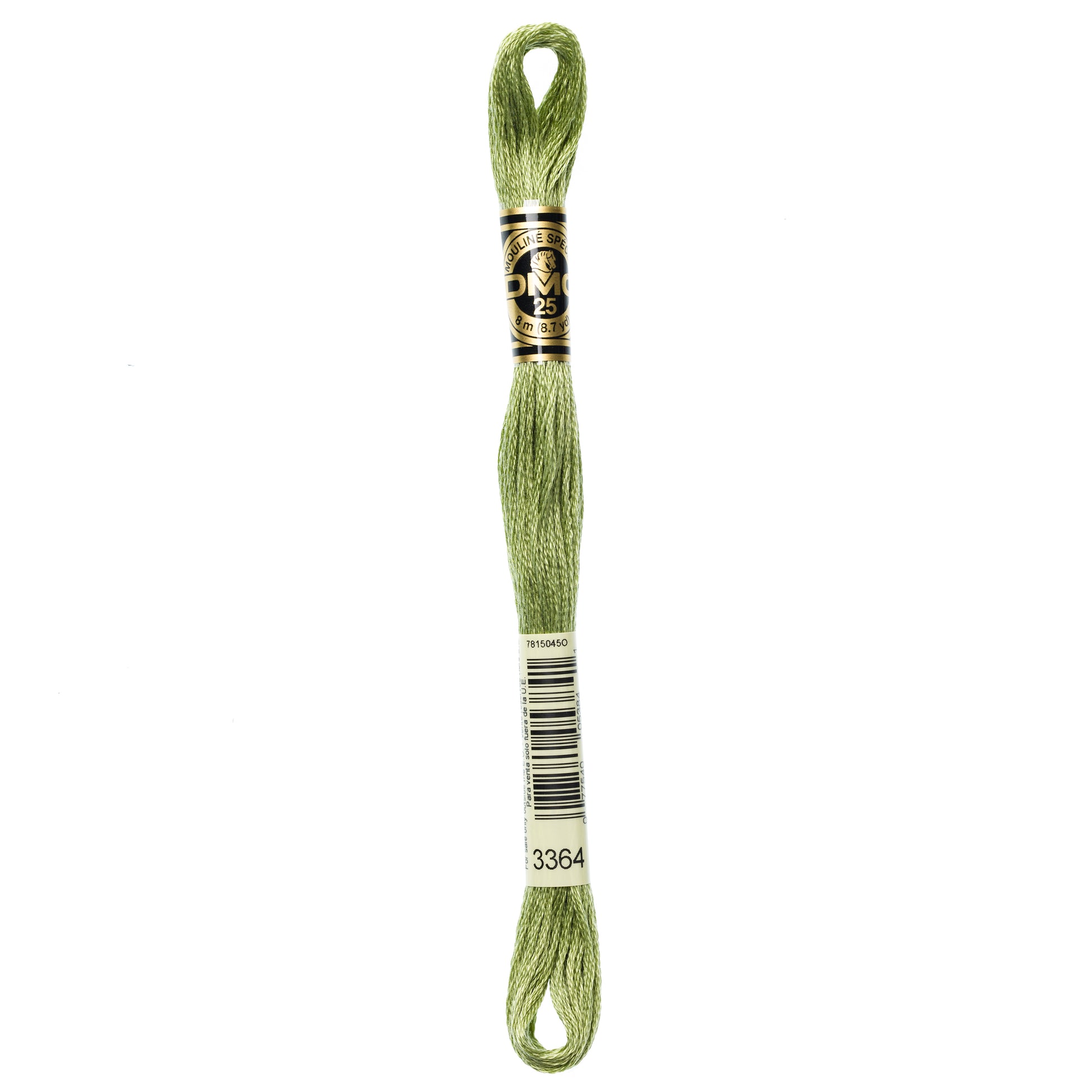 DMC 6 Strand Cotton Embroidery Floss #3364 - Pine Green-Cross Stitch-DMC Floss-Millennial Fabrics