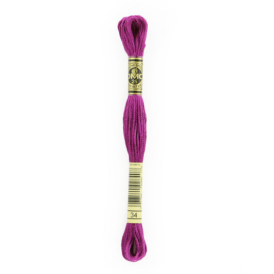 DMC 6 Strand Cotton Embroidery Floss #34 - Fuchsia Dark