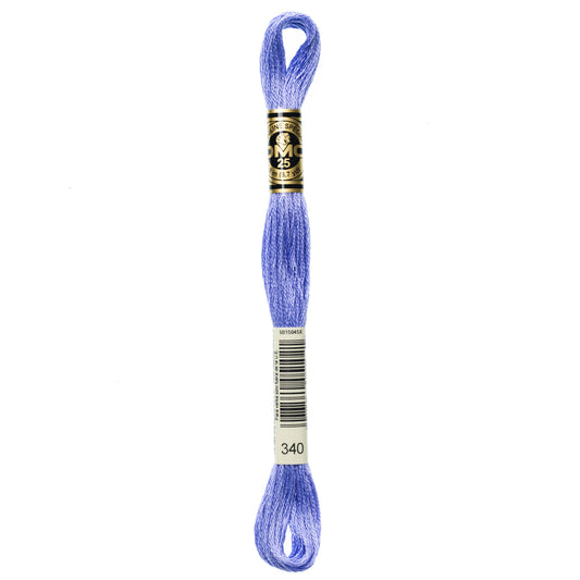 DMC 6 Strand Cotton Embroidery Floss #340 - Blue Violet Medium-Cross Stitch-DMC Floss-Millennial Fabrics