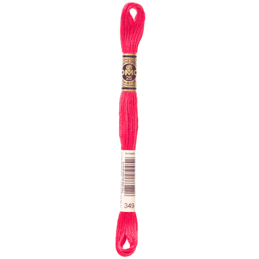 DMC 6 Strand Cotton Embroidery Floss #349 - Coral Dark-Cross Stitch-DMC Floss-Millennial Fabrics