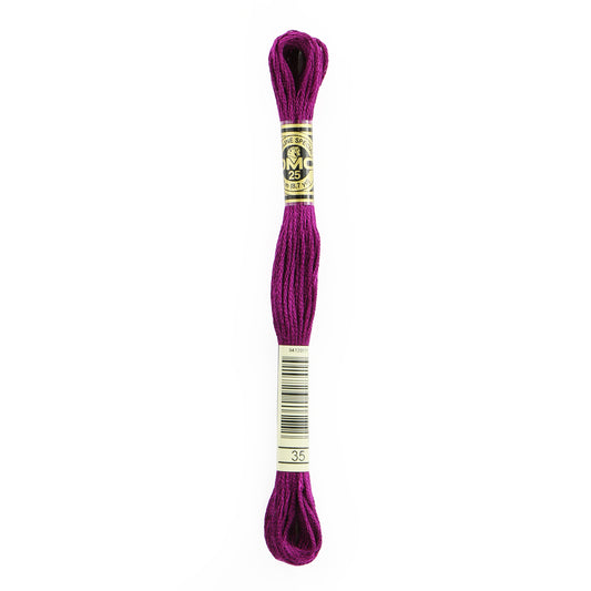 DMC 6 Strand Cotton Embroidery Floss #35 - Fuchsia Very Dark