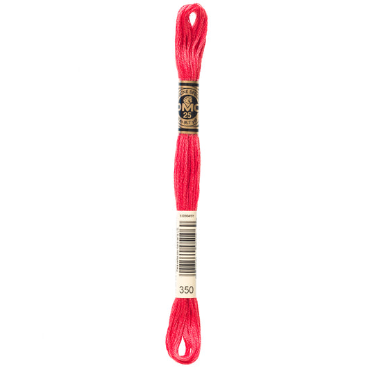 DMC 6 Strand Cotton Embroidery Floss #350 - Coral Medium-Cross Stitch-DMC Floss-Millennial Fabrics