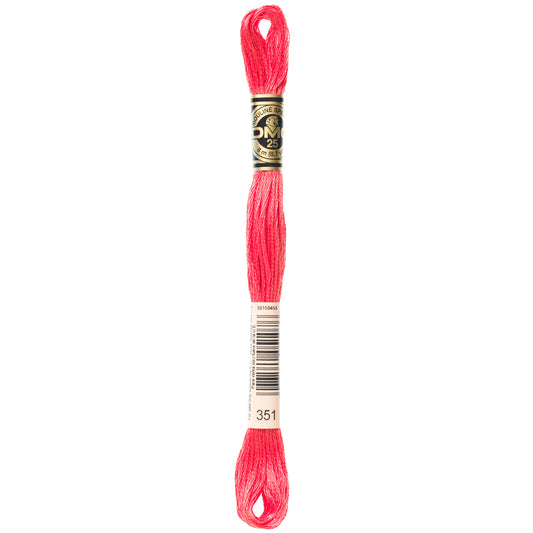 DMC 6 Strand Cotton Embroidery Floss #351 - Coral-Cross Stitch-DMC Floss-Millennial Fabrics
