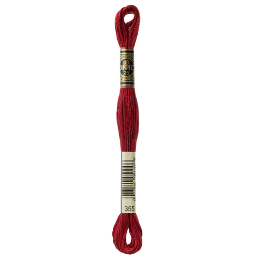 DMC 6 Strand Cotton Embroidery Floss #355 - Terra Cotta Dark-Cross Stitch-DMC Floss-Millennial Fabrics