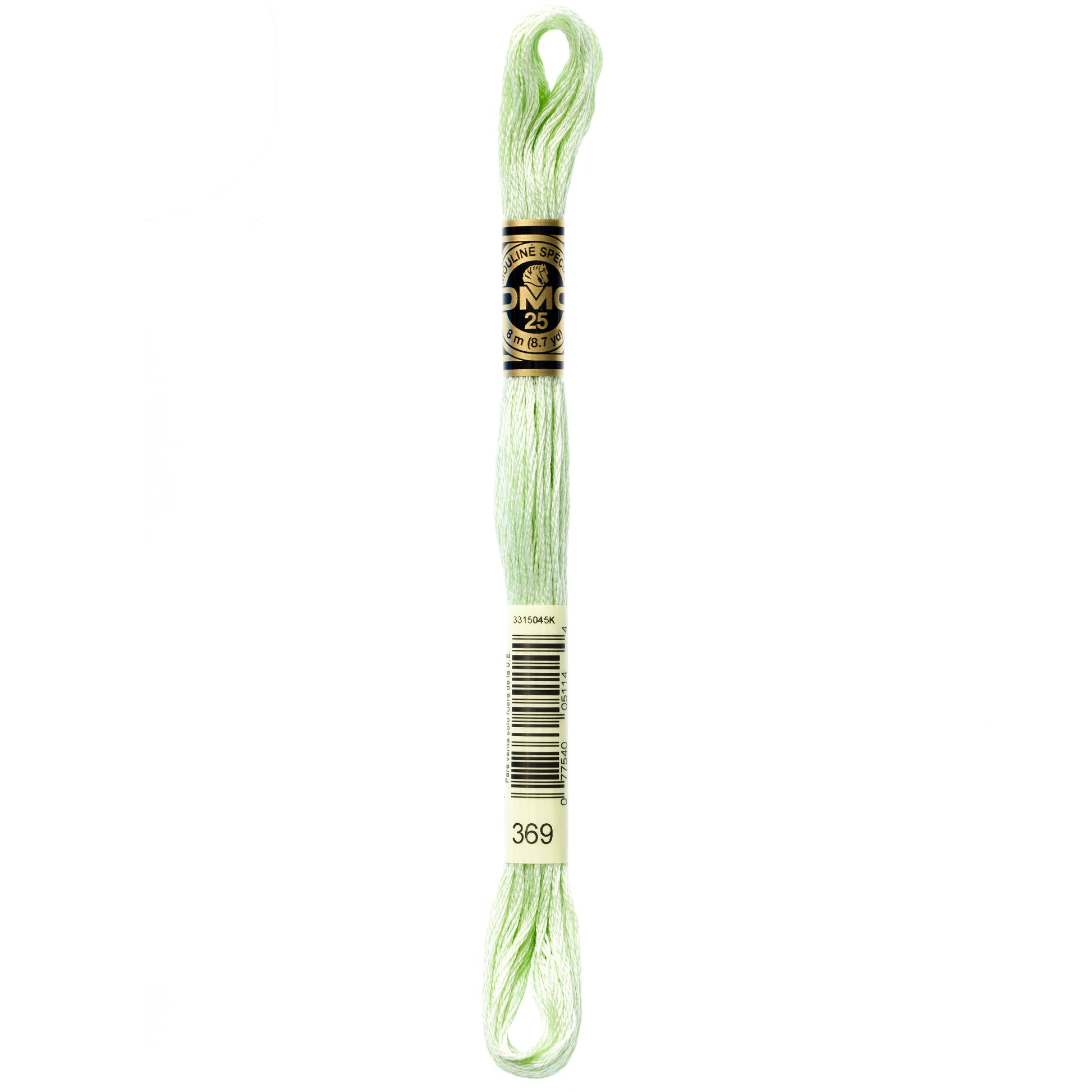DMC 6 Strand Cotton Embroidery Floss #369 - Pistachio Green Very Light-Cross Stitch-DMC Floss-Millennial Fabrics