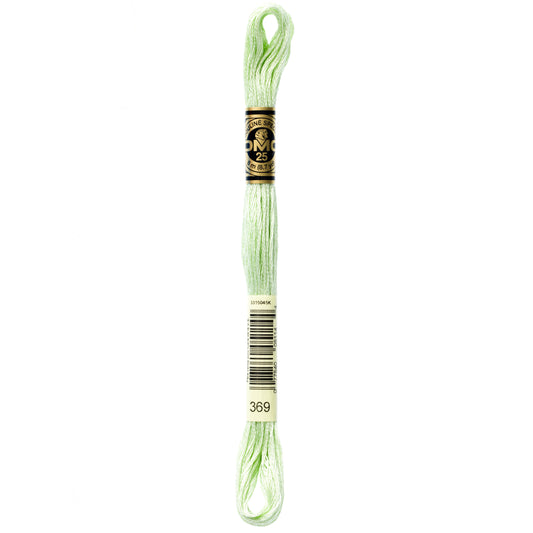 DMC 6 Strand Cotton Embroidery Floss #369 - Pistachio Green Very Light-Cross Stitch-DMC Floss-Millennial Fabrics
