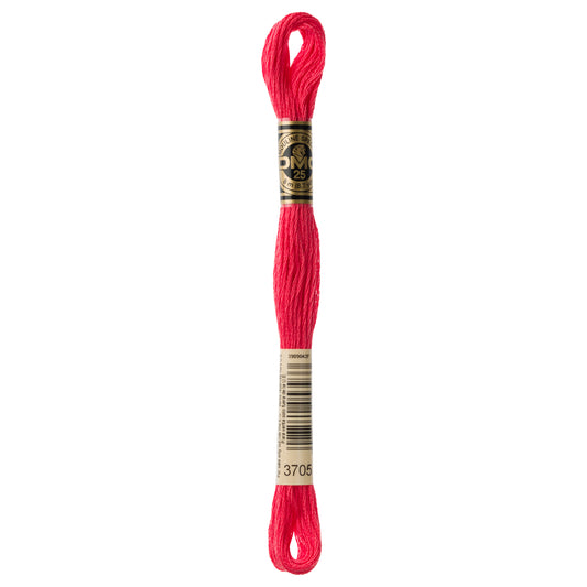 DMC 6 Strand Cotton Embroidery Floss #3705 - Melon Dark-Cross Stitch-DMC Floss-Millennial Fabrics