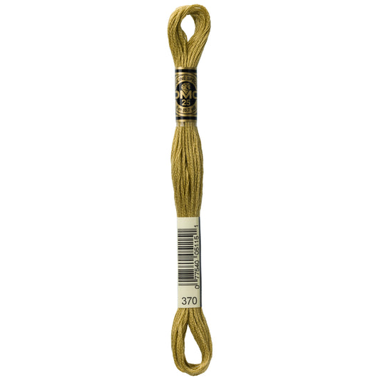 DMC 6 Strand Cotton Embroidery Floss #370 - Mustard Medium-Cross Stitch-DMC Floss-Millennial Fabrics