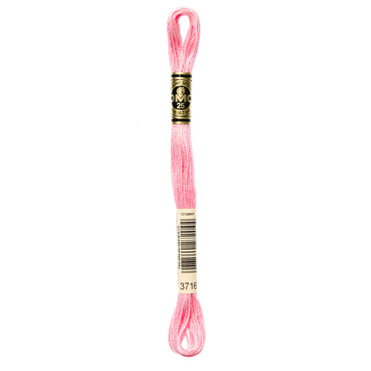 DMC 6 Strand Cotton Embroidery Floss #3716 - Dusty Rose Very Light-Cross Stitch-DMC Floss-Millennial Fabrics