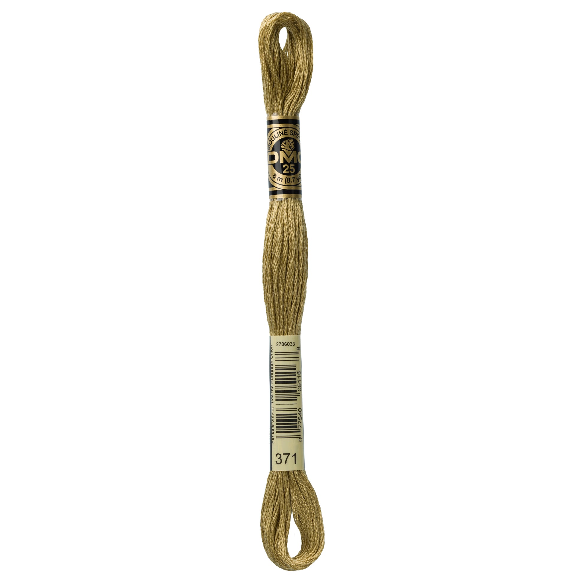 DMC 6 Strand Cotton Embroidery Floss #371 - Mustard-Cross Stitch-DMC Floss-Millennial Fabrics