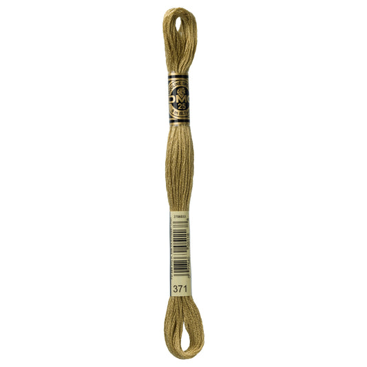 DMC 6 Strand Cotton Embroidery Floss #371 - Mustard-Cross Stitch-DMC Floss-Millennial Fabrics