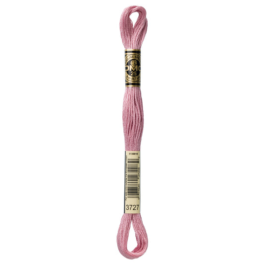 DMC 6 Strand Cotton Embroidery Floss #3727 - Antique Mauve Light-Cross Stitch-DMC Floss-Millennial Fabrics