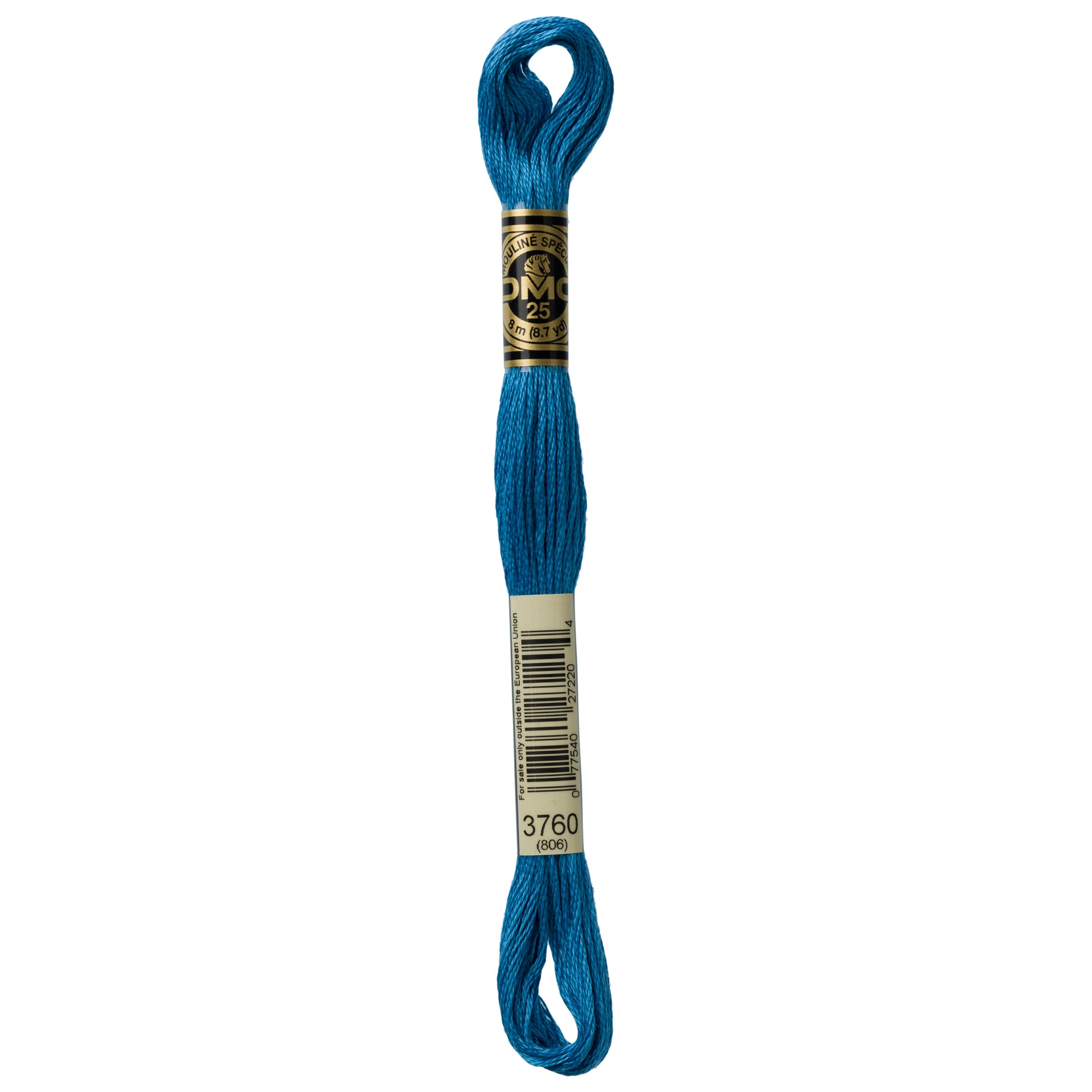 DMC 6 Strand Cotton Embroidery Floss #3760 - Wedgewood Medium-Cross Stitch-DMC Floss-Millennial Fabrics