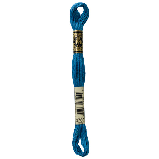 DMC 6 Strand Cotton Embroidery Floss #3760 - Wedgewood Medium-Cross Stitch-DMC Floss-Millennial Fabrics