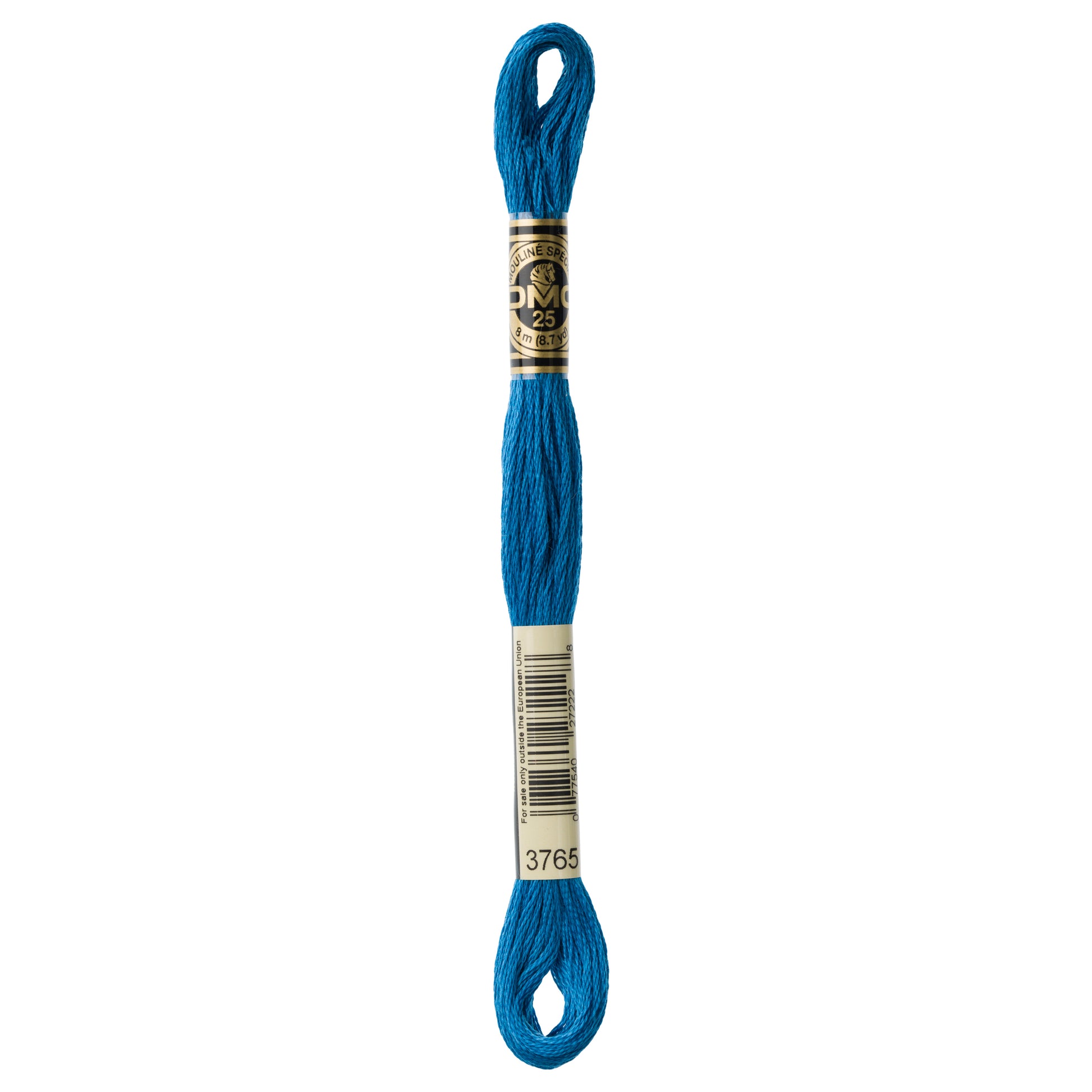 DMC 6 Strand Cotton Embroidery Floss #3765 - Peacock Blue Very Dark-Cross Stitch-DMC Floss-Millennial Fabrics