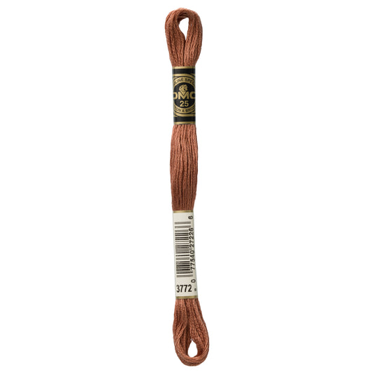 DMC 6 Strand Cotton Embroidery Floss #3772 - Desert Sand Very Dark-Cross Stitch-DMC Floss-Millennial Fabrics