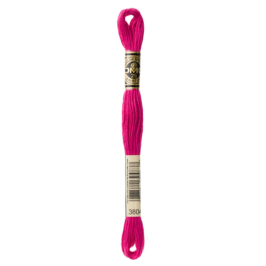 DMC 6 Strand Cotton Embroidery Floss #3804 - Cyclamen Pink Dark-Cross Stitch-DMC Floss-Millennial Fabrics