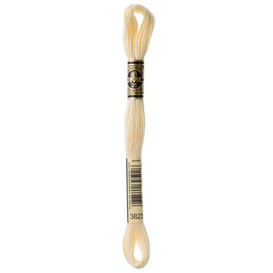DMC 6 Strand Cotton Embroidery Floss #3823 - Yellow Ultra Pale-Cross Stitch-DMC Floss-Millennial Fabrics