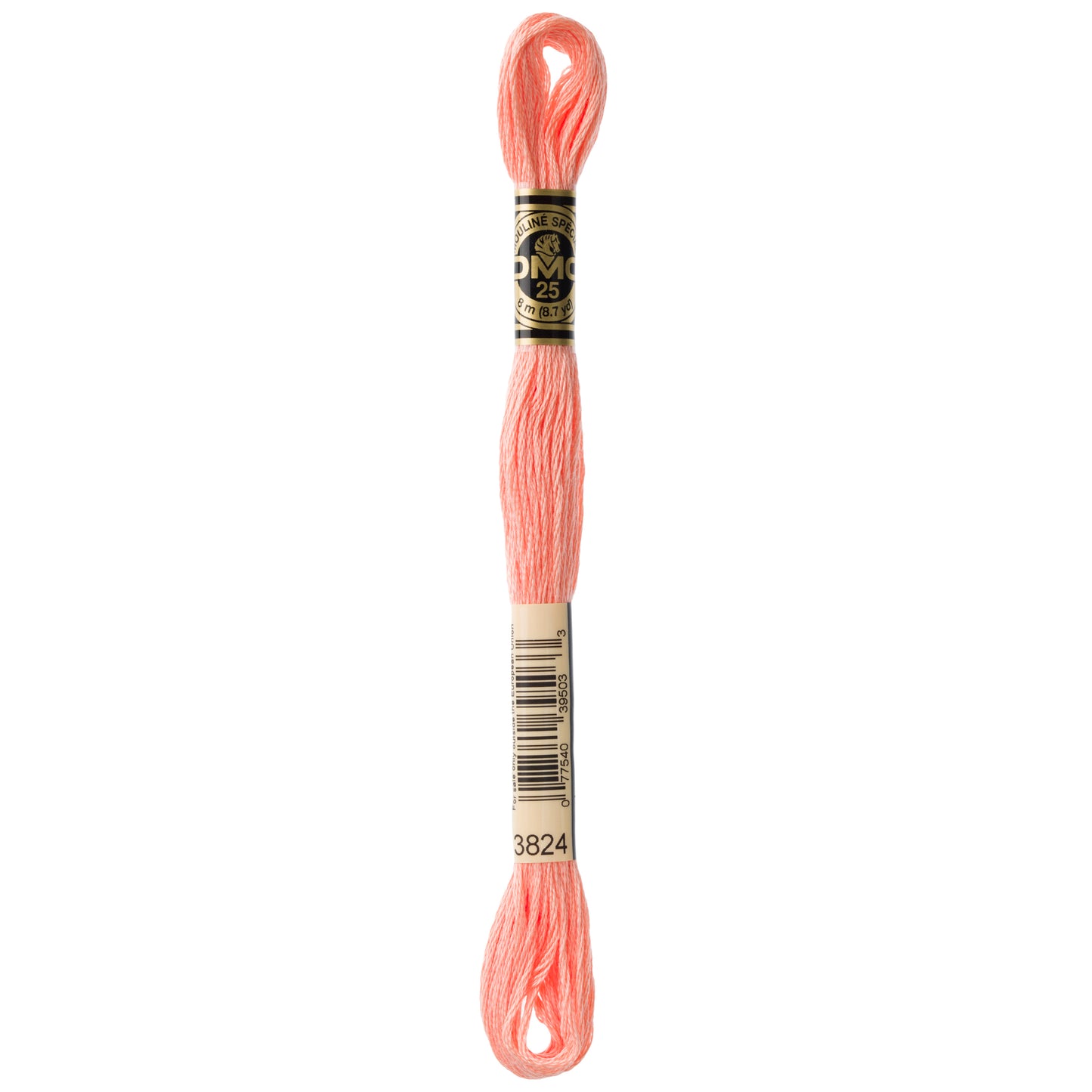DMC 6 Strand Cotton Embroidery Floss #3824 - Apricot Light-Cross Stitch-DMC Floss-Millennial Fabrics