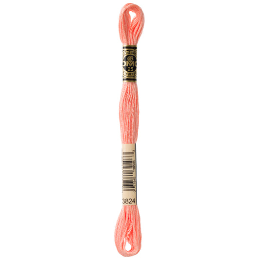DMC 6 Strand Cotton Embroidery Floss #3824 - Apricot Light-Cross Stitch-DMC Floss-Millennial Fabrics