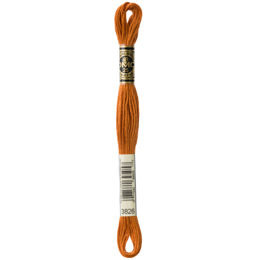 DMC 6 Strand Cotton Embroidery Floss #3826 - Golden Brown-Cross Stitch-DMC Floss-Millennial Fabrics