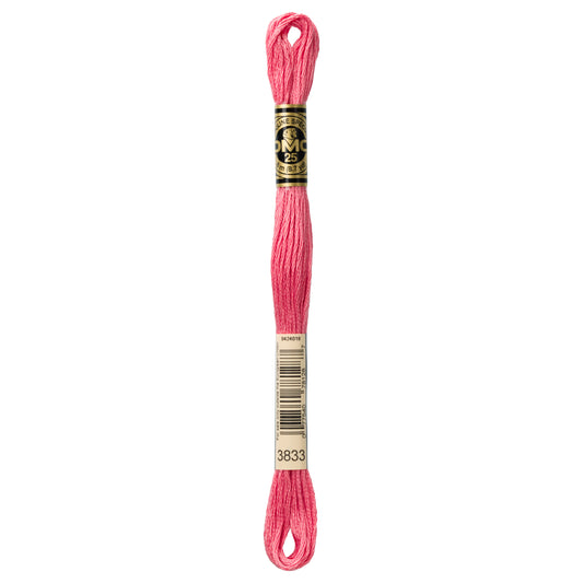 DMC 6 Strand Cotton Embroidery Floss #3833 - Raspberry Light-Cross Stitch-DMC Floss-Millennial Fabrics