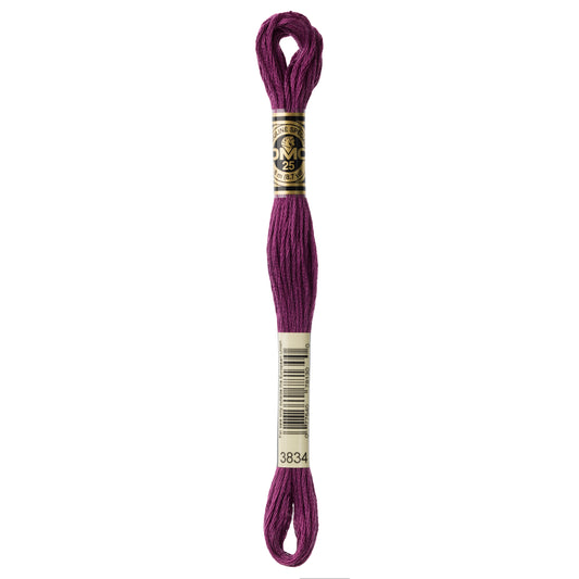 DMC 6 Strand Cotton Embroidery Floss #3834 - Grape Dark-Cross Stitch-DMC Floss-Millennial Fabrics