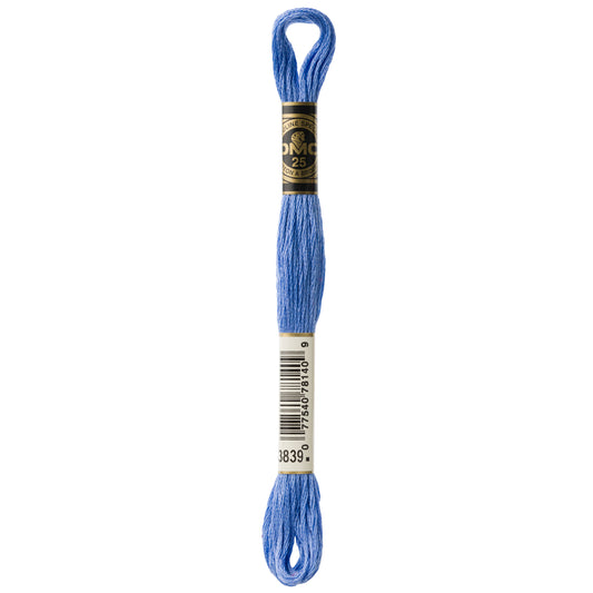 DMC 6 Strand Cotton Embroidery Floss #3839 - Lavender Blue Medium-Cross Stitch-DMC Floss-Millennial Fabrics