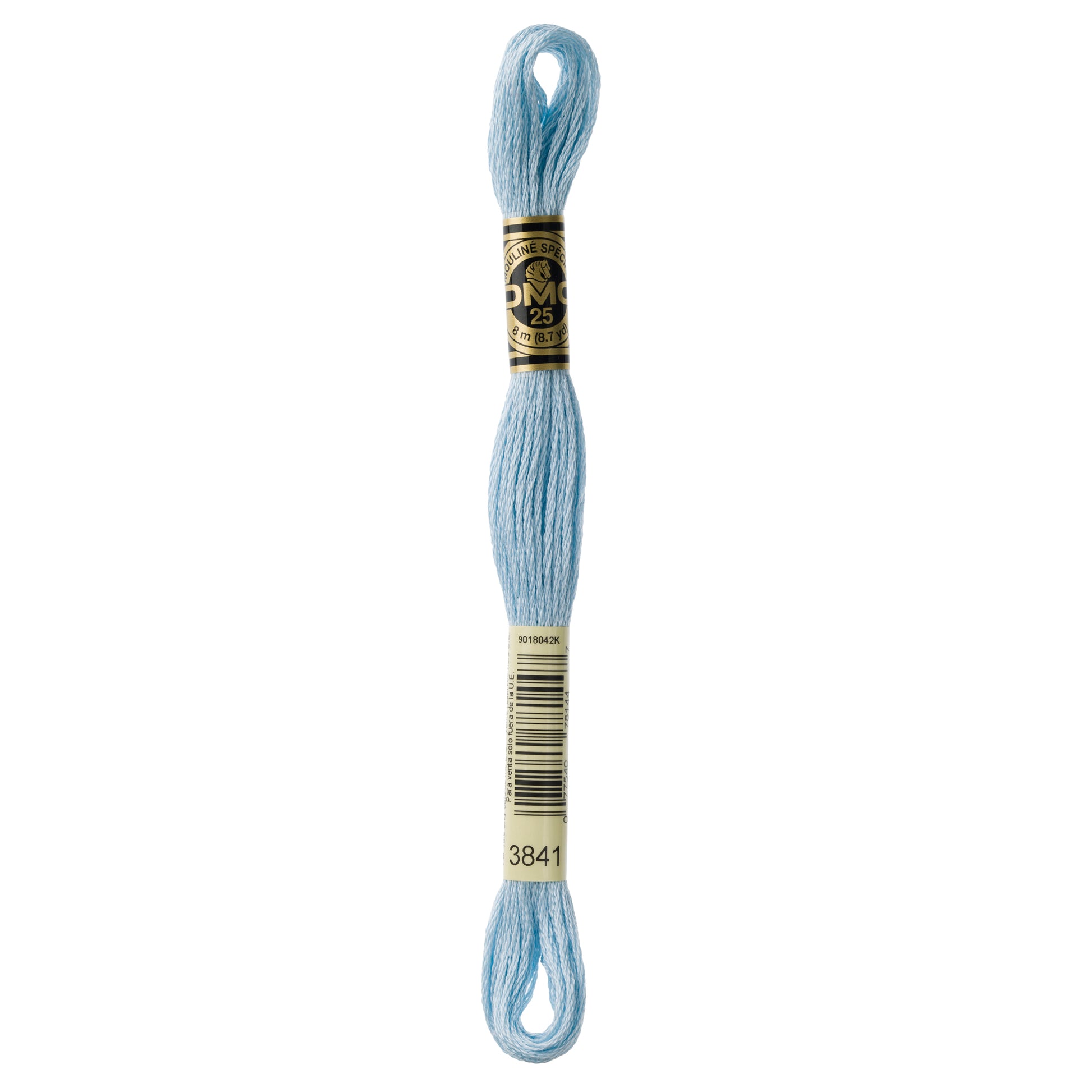 DMC 6 Strand Cotton Embroidery Floss #3841 - Baby Blue Pale-Cross Stitch-DMC Floss-Millennial Fabrics
