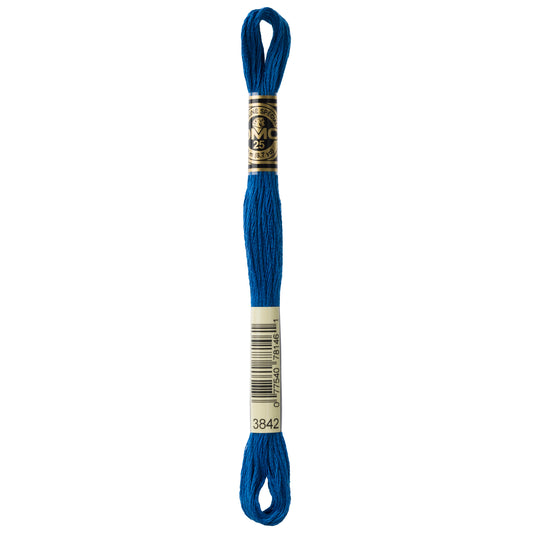 DMC 6 Strand Cotton Embroidery Floss #3842 - Wedgewood Dark-Cross Stitch-DMC Floss-Millennial Fabrics