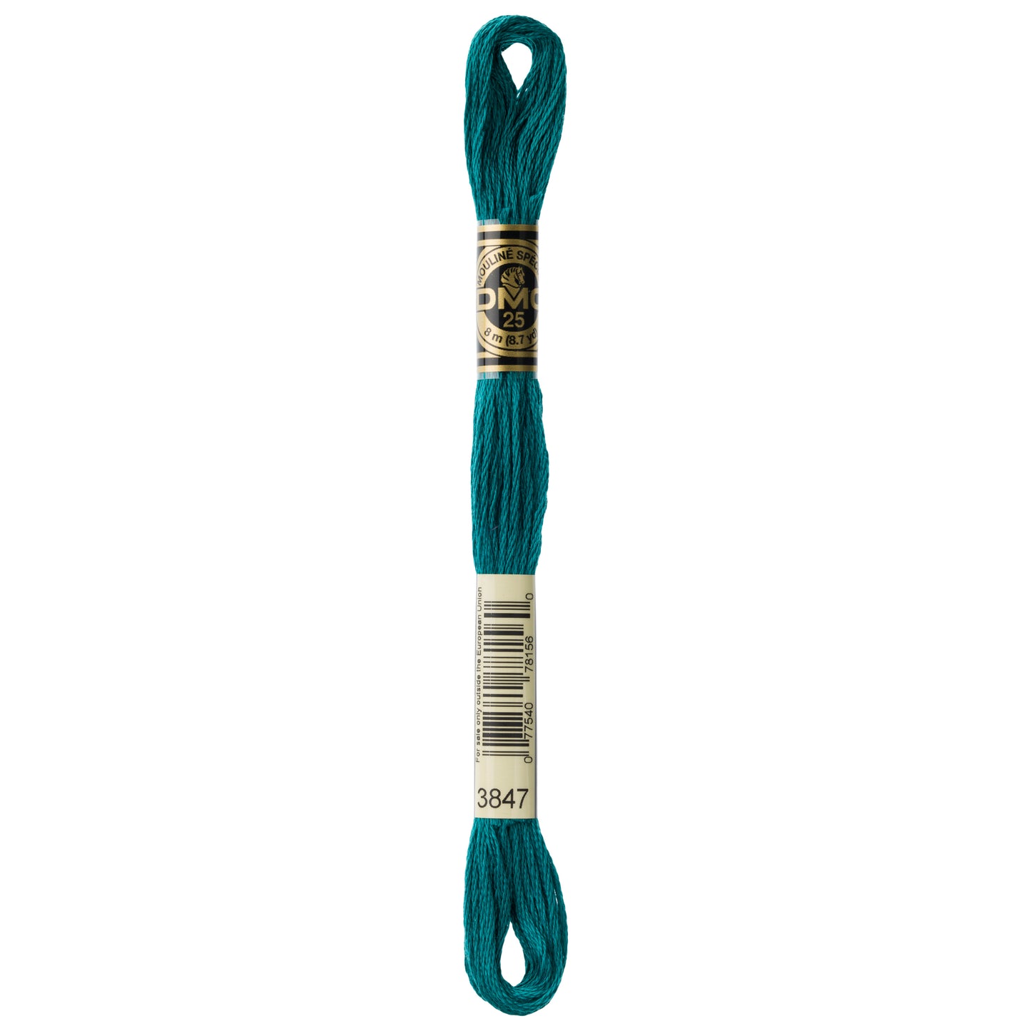 DMC 6 Strand Cotton Embroidery Floss #3847 - Teal Green Dark-Cross Stitch-DMC Floss-Millennial Fabrics