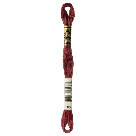 DMC 6 Strand Cotton Embroidery Floss #3858 - Rosewood Medium-Cross Stitch-DMC Floss-Millennial Fabrics