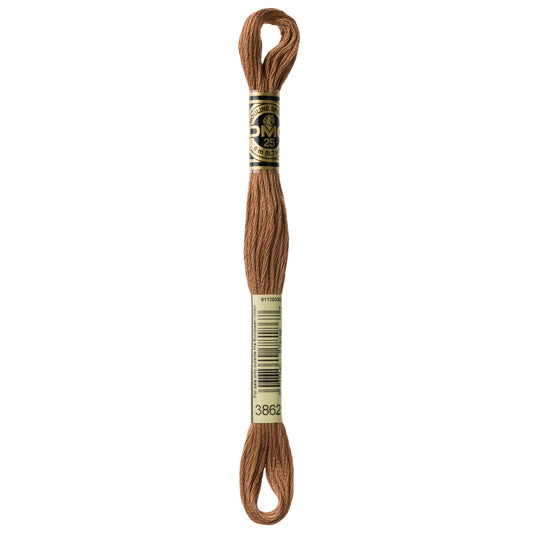 DMC 6 Strand Cotton Embroidery Floss #3862 -  Mocha Beige Dark